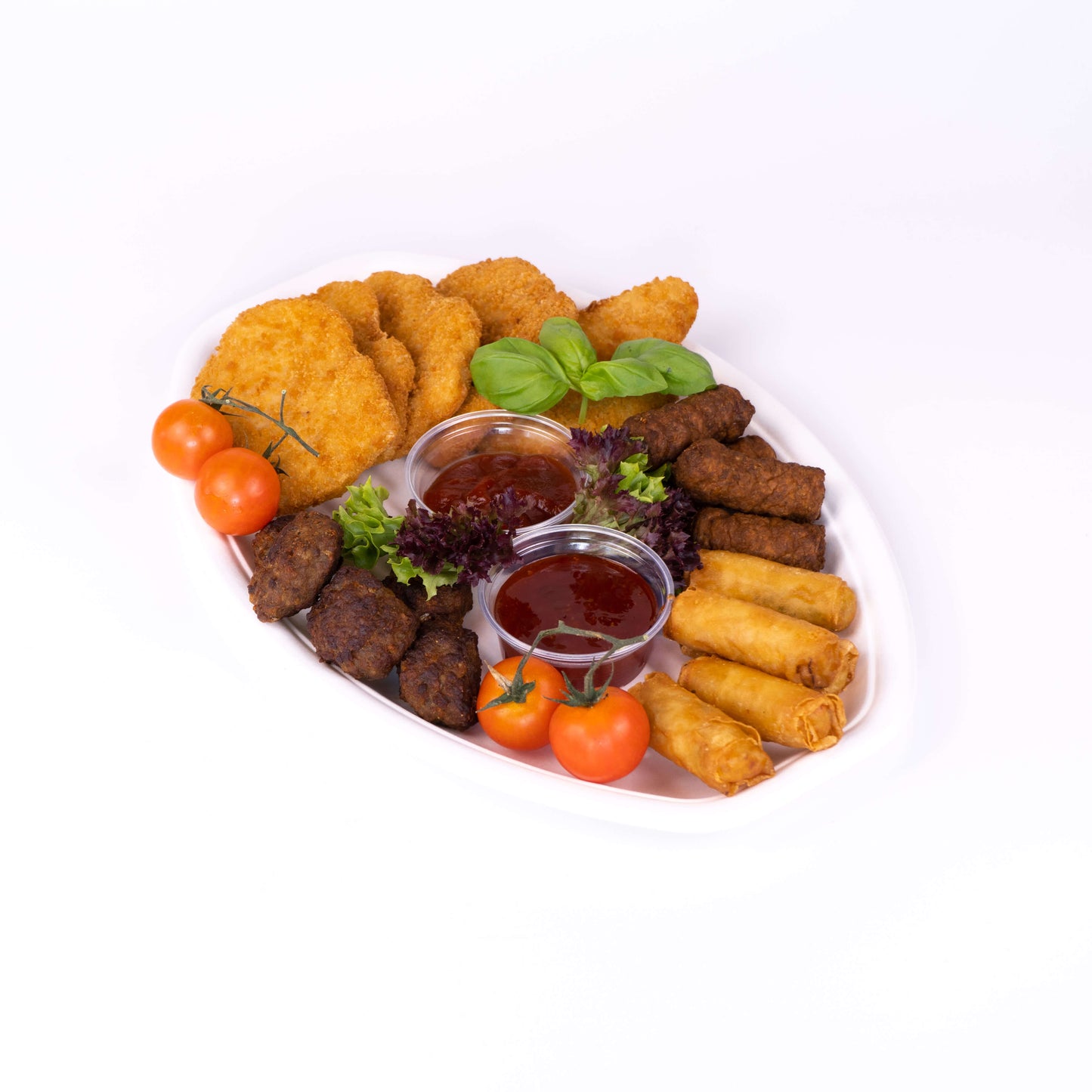 Schnitzel/FR/Bifteki/Cevapcici-Platte