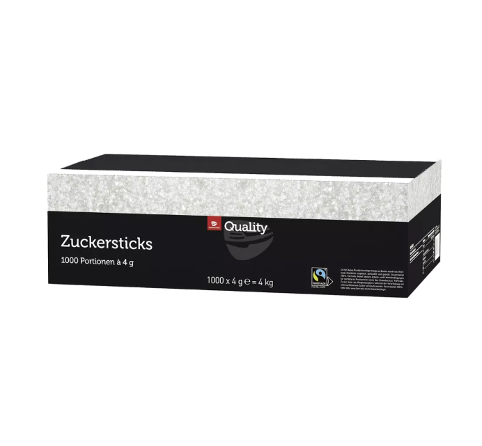 Zuckersticks in einer Box (1.000 Stk.), einzeln verpackt
